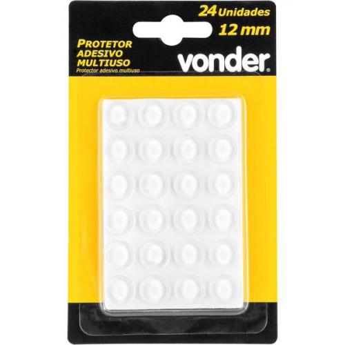 Protetor adesivo multiuso 12 mm com 24 peças Protetor adesivo multiuso 12 mm com 24 peças