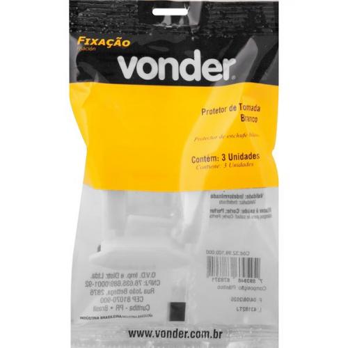 Protetor de tomada branco com 3 peças Protetor de tomada branco com 3 peças