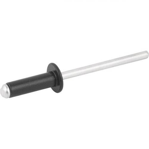 Rebite de repuxo 3,2 mm x 6 mm preto com 100 peças Rebite de repuxo 3,2 mm x 6 mm preto com 100 peças