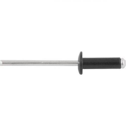 Rebite de repuxo 3,2 mm x 6 mm preto com 100 peças Rebite de repuxo 3,2 mm x 6 mm preto com 100 peças