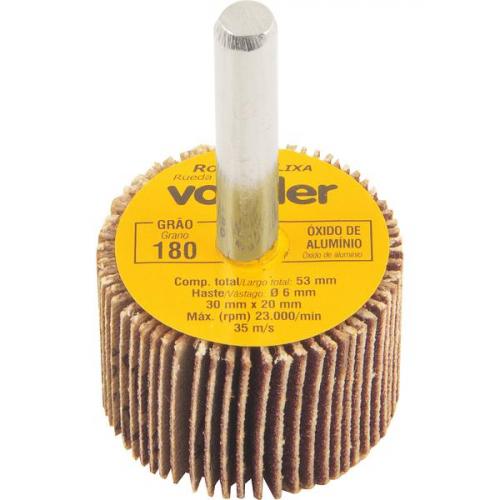 Roda de lixa 30 mm x 20 mm com haste gr�o 180 