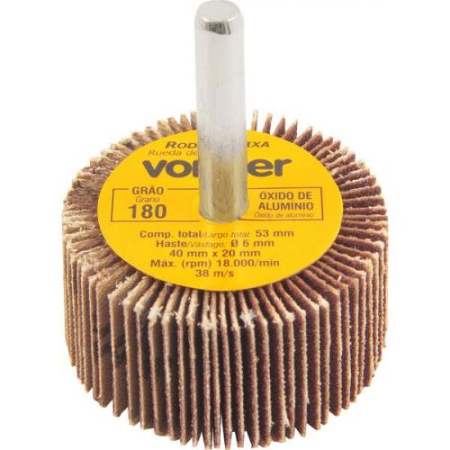 Roda de lixa 40 x 20 mm com haste gr�o 180 
