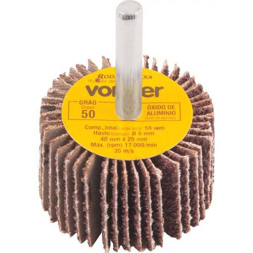 Roda de lixa 40 x 25 mm com haste gro 50 