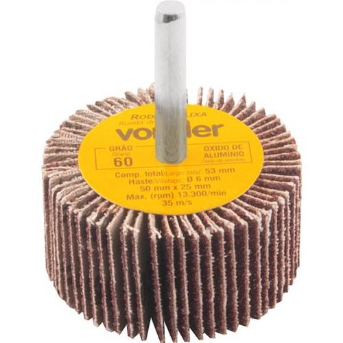 Roda de lixa 50 x 25 mm com haste gr�o 60 