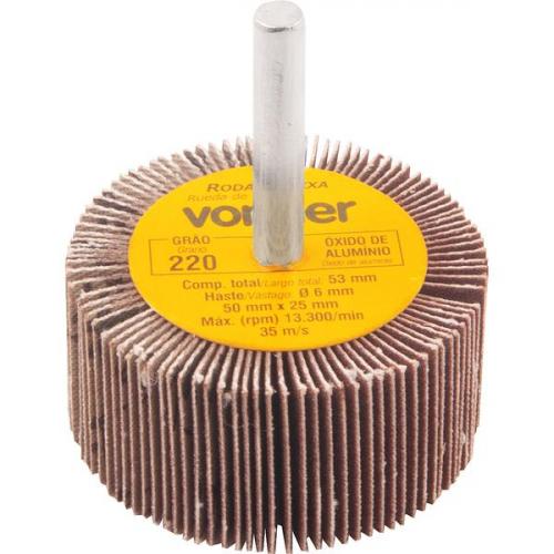 Roda de lixa 50 x 25 mm com haste gro 220 