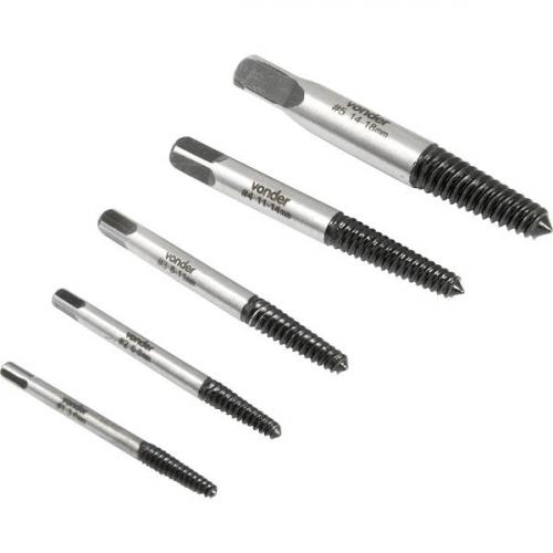 Jogo de saca-parafusos com 5 peas ao cromo molibdnio