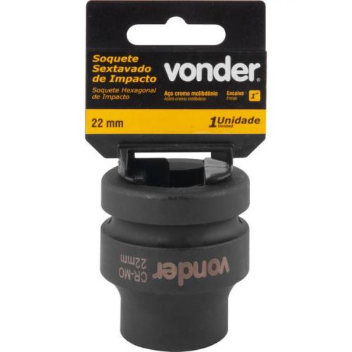 Soquete sextavado de impacto 22 mm encaixe 1 Soquete sextavado de impacto 22 mm encaixe 1