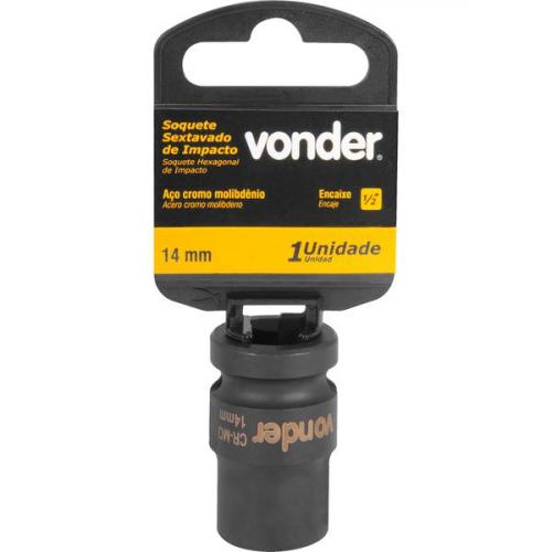 Soquete sextavado de impacto 14 mm encaixe 1/2