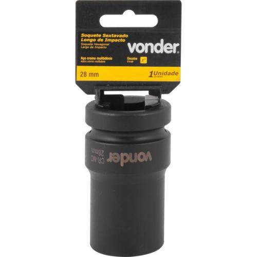 Soquete sextavado de impacto longo 28 mm encaixe 1