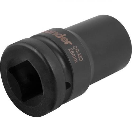 Soquete sextavado de impacto longo 28 mm encaixe 1