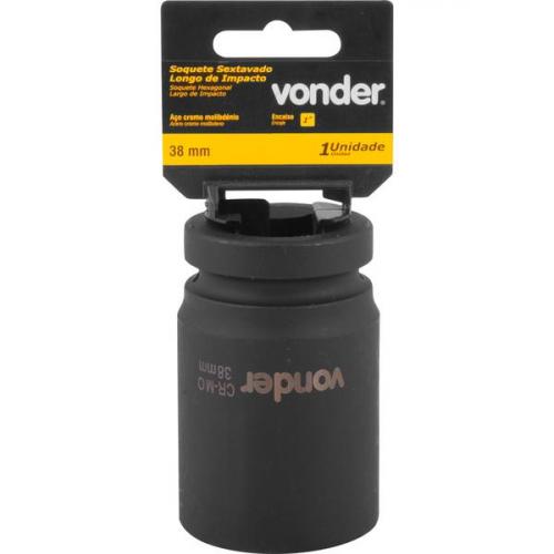 Soquete sextavado de impacto longo 38 mm encaixe 1