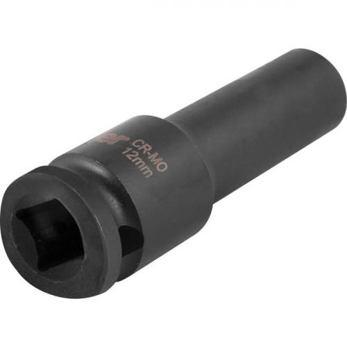 Soquete sextavado de impacto longo 12 mm encaixe 1/2