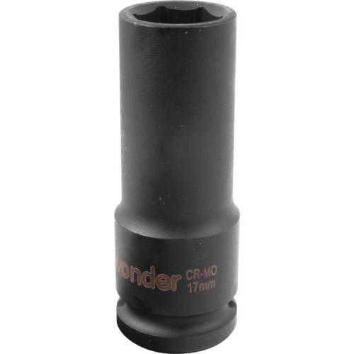 Soquete sextavado de impacto longo 17 mm encaixe 1/2