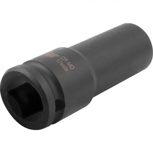Soquete sextavado de impacto longo 17 mm encaixe 1/2