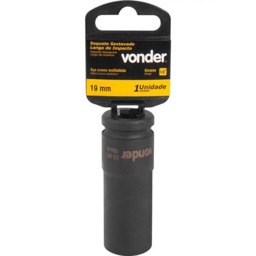 Soquete sextavado de impacto longo 19 mm encaixe 1/2