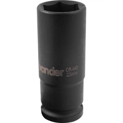 Soquete sextavado de impacto longo 22 mm encaixe 1/2