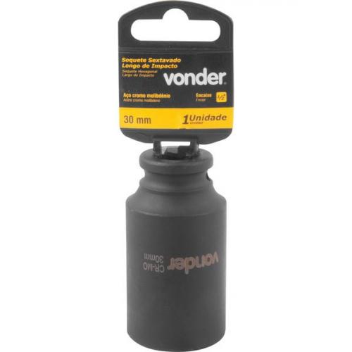 Soquete sextavado de impacto longo 30 mm encaixe 1/2