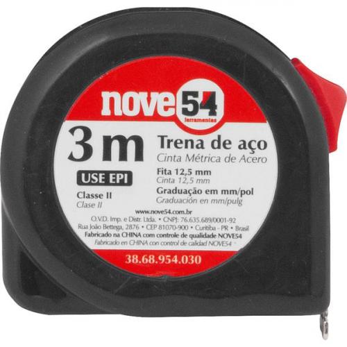 Trena curta de ao 3 m x 12,5 mm