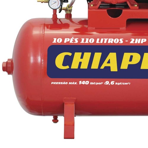 Compressor de ar 10 p�s 110L 2 hp 140 libras monof�sico - 10/110 RED