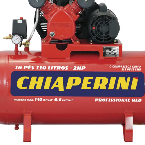 Compressor de ar 10 p�s 110L 2 hp 140 libras monof�sico - 10/110 RED