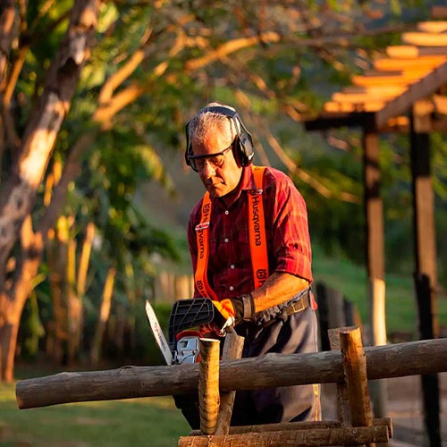 Kit motosserra a gasolina 35 cc com sabre de 14