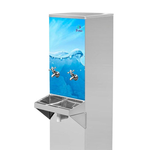 Bebedouro industrial de coluna 25 litros em aço inox - B25 220V Bebedouro industrial de coluna 25 litros em aço inox - B25 220V