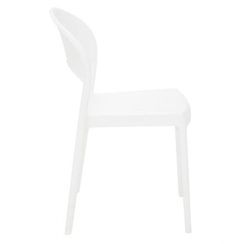 Cadeira plstica com encosto fechado branca - Sissi 