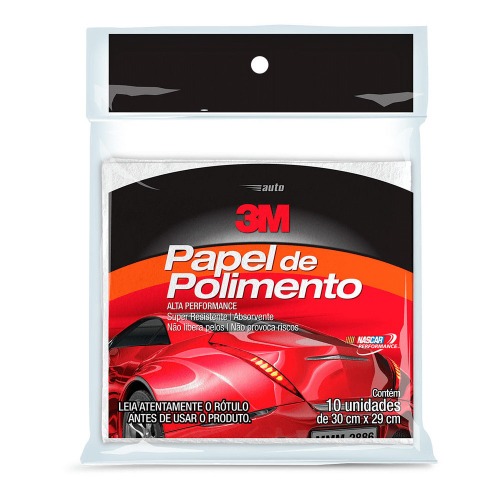 Papel para polimento automotivo com 10 folhas