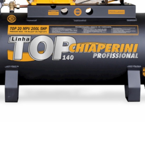 Compressor de ar 20 ps 200 litros 5 hp 140 lbs trifsico - TOP20 MPV 200L