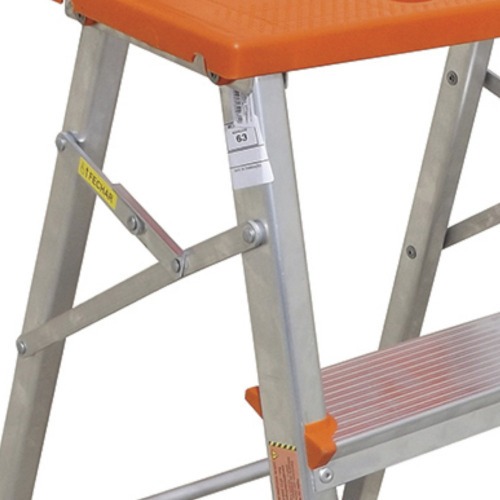 Escada banqueta de alumnio 2 degraus + patamar - ESC0071