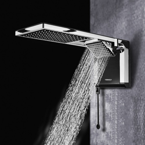 Chuveiro eletrnico 5500 watts 110V preto cromado - Acqua Duo Ultra