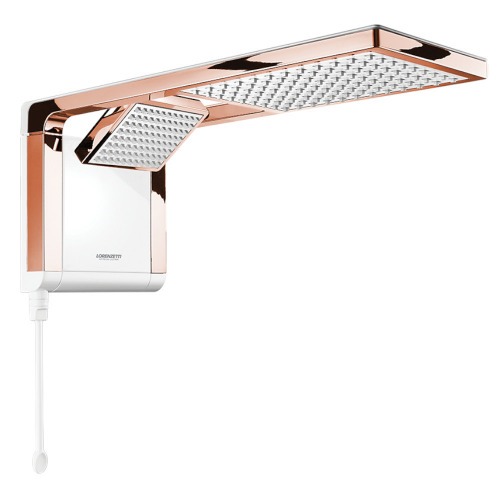 Chuveiro eletrnico 6800 watts 220V branco ros gold - Acqua Duo Ultra