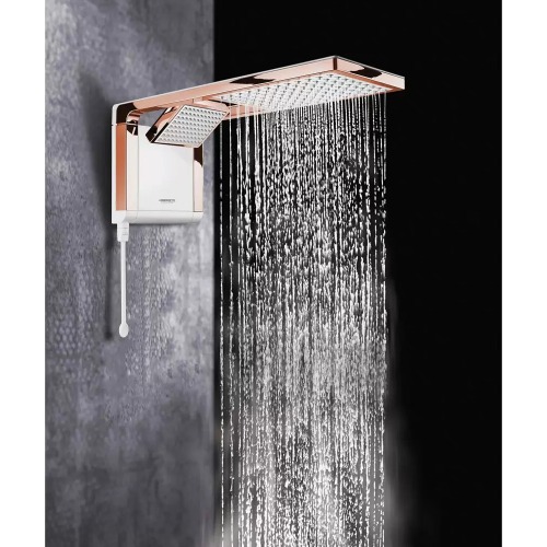 Chuveiro eletrnico 6800 watts 220V branco ros gold - Acqua Duo Ultra