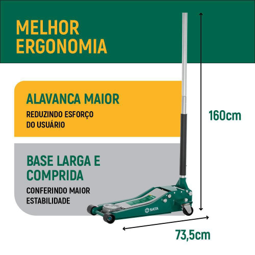 Macaco jacar� hidr�ulico 2 toneladas rebaixado- ST97817SC