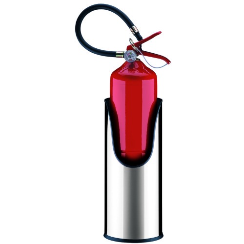 Porta extintor em ao inox 17 x 40,5 cm - Decorline