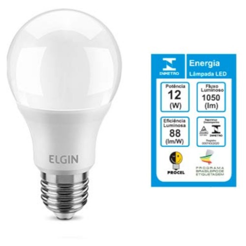 Kit 10 Lmpadas led bulbo 12W 1050 lmens branca fria - A60  110V/220V