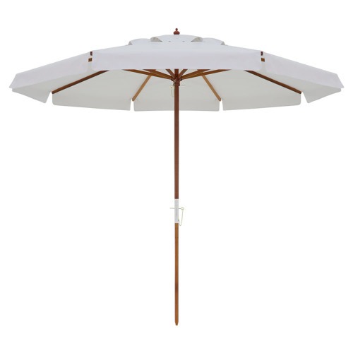 Ombrelone com armao em madeira 3,0 m branco