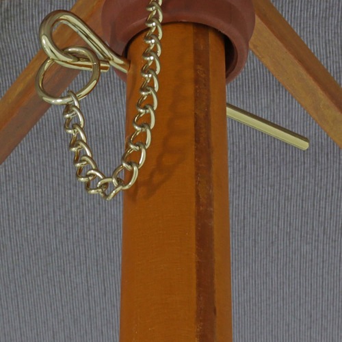 Ombrelone com armao em madeira 3,0 m branco