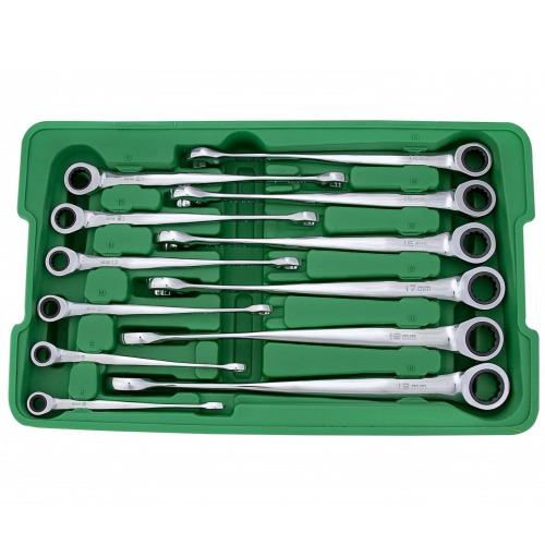 Jogo de chave combinada catraca invertida 8 a 19 mm com 12 pe�as