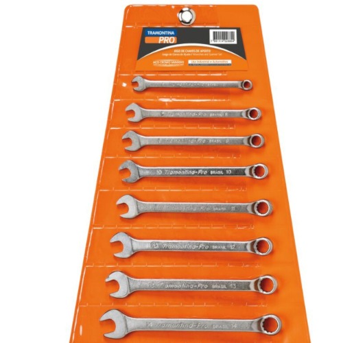 Jogo de chave combinada 6 a 22 mm ao cromo vandio com 11 peas - 44660/211