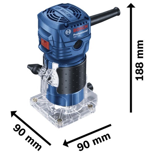 Tupia manual 550 watts com pinça de 6 mm e 1/4 Tupia manual 550 watts com pinça de 6 mm e 1/4