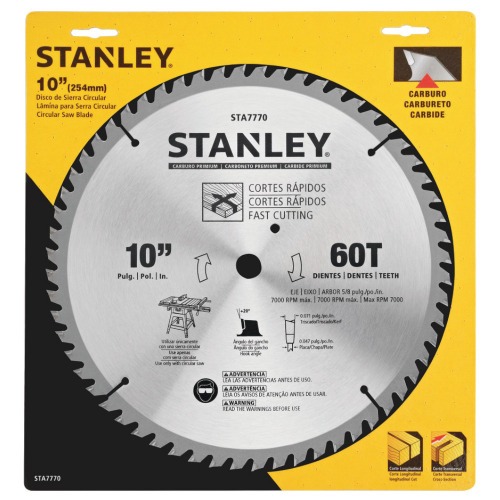 Disco de serra para madeira 254 x 16 x 60 dentes Disco de serra para madeira 254 x 16 x 60 dentes