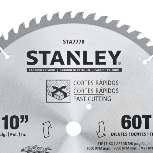 Disco de serra para madeira 254 x 16 x 60 dentes Disco de serra para madeira 254 x 16 x 60 dentes