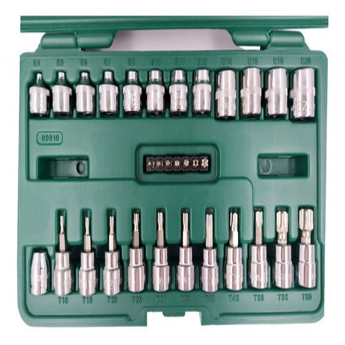 Jogo de soquetes e chaves E-Torx com 35 pe�as - ST09010SJ