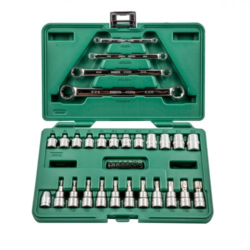 Jogo de soquetes e chaves E-Torx com 35 pe�as - ST09010SJ