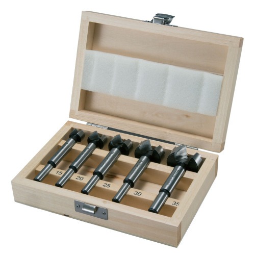 Jogo de brocas 15 a 35 mm para fechadura com 5 peas - FORSTNER