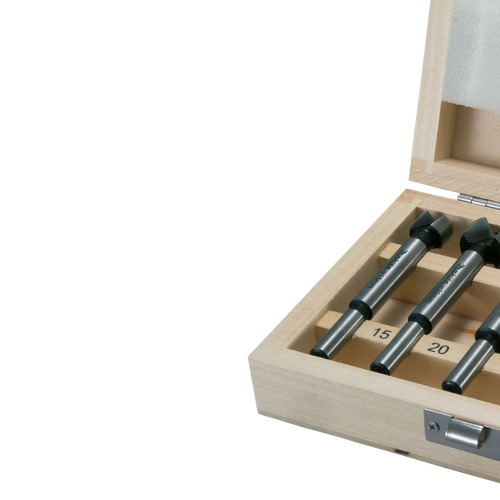 Jogo de brocas 15 a 35 mm para fechadura com 5 peas - FORSTNER