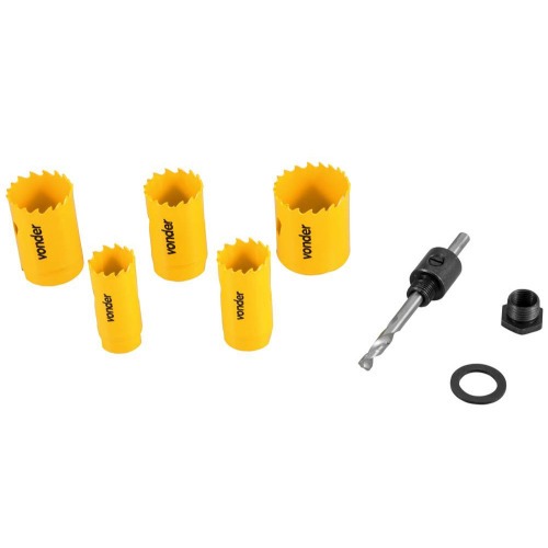 Jogo de serra copo bimetal 22  38 mm com 7 peas - SCV 40