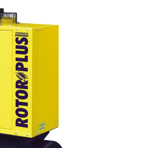 Compressor de ar de parafuso 6 hp 100 litros 12 bar trif�sico 220V - Rotor Plus 6