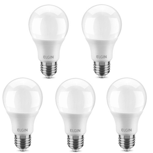 Kit 5 Lâmpadas led bulbo 12W 1050 lúmens branca fria - A60 110V/220V Kit 5 Lâmpadas led bulbo 12W 1050 lúmens branca fria - A60 110V/220V